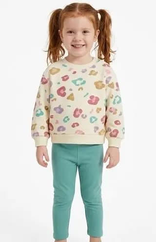 Printed Sweatshirt & Legging Set