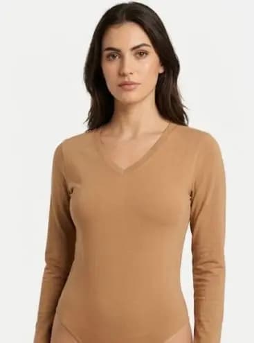 Ribbed V-Neck Top