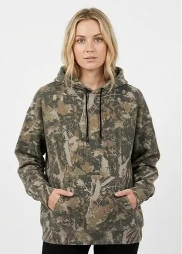 Camo Print Pullover Hoodie
