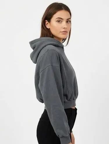 Cropped Pullover Hoodie