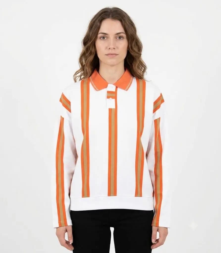 Striped Collared Pullover